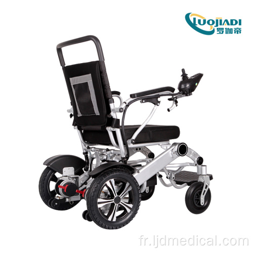 fauteuil roulant électrique léger pliable en tube d&#39;acier épaissi